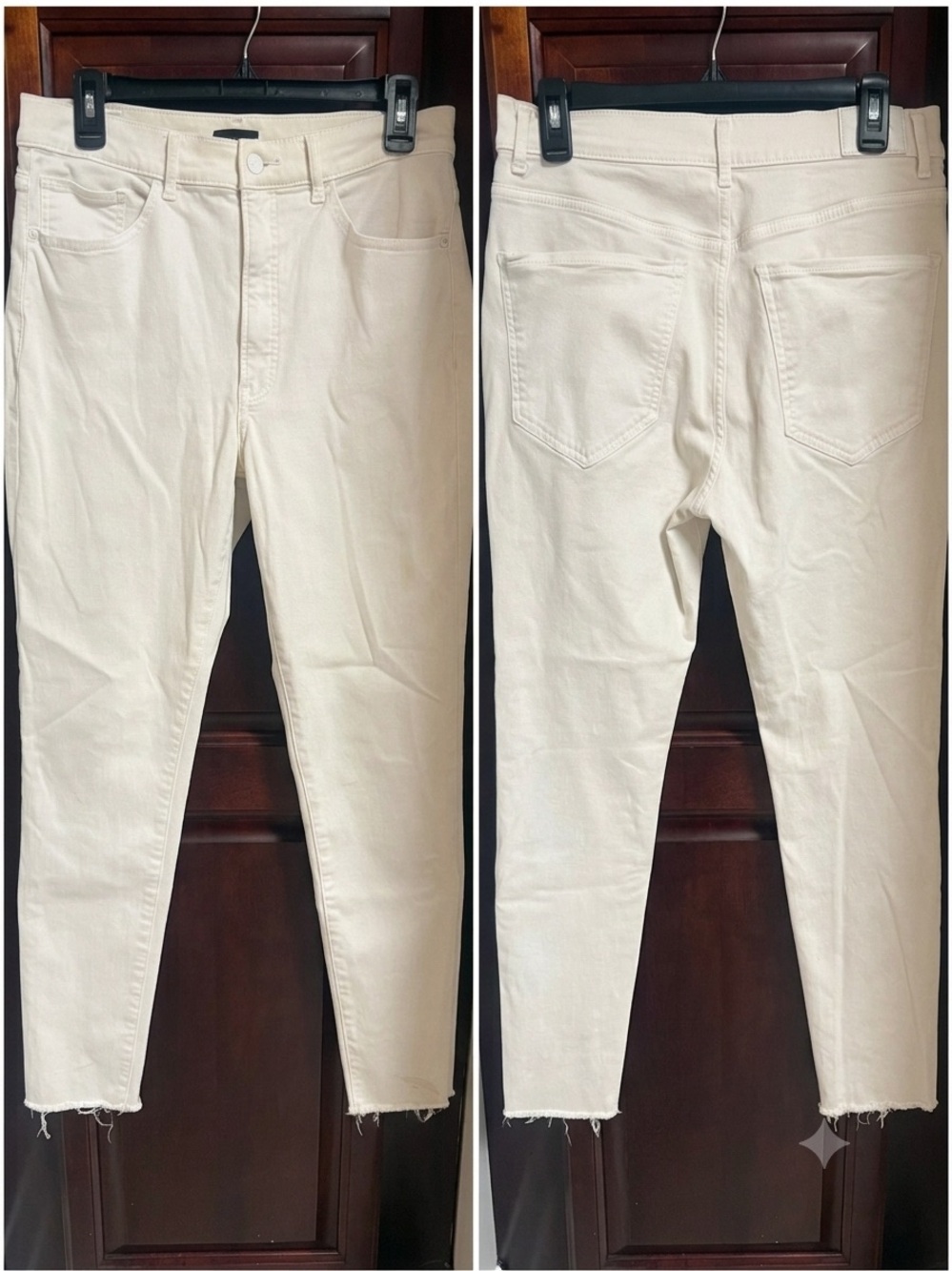 Express High Rise Skinny Jeans - White - Size 10R - EUC